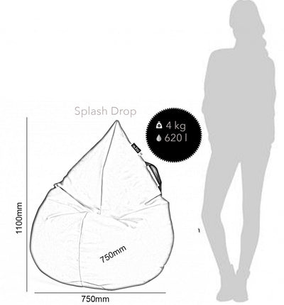 Qubo™ Splash Drop Fig SOFT FIT sėdmaišis