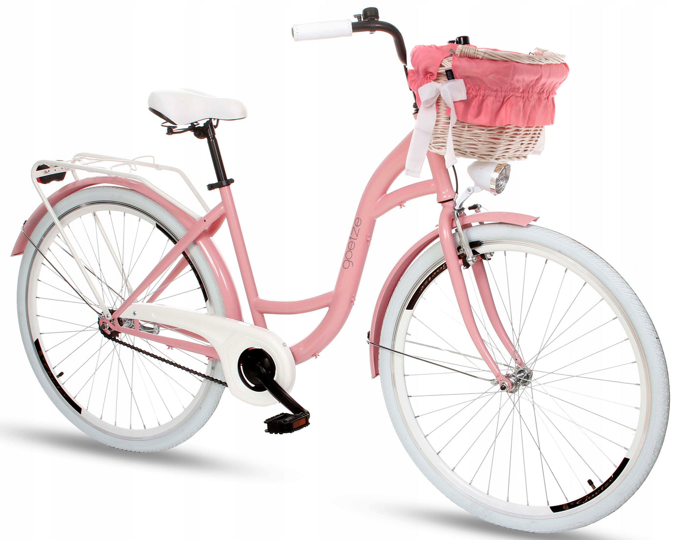 miesto dviratis Goetze rožinės spalvos