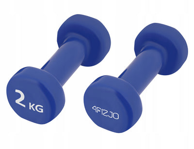 mėlyni hanteliai 2kg