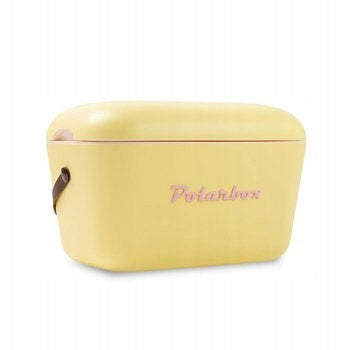 POLARBOX vintage šaltkrepšis šaldytuvas 20L geltonas