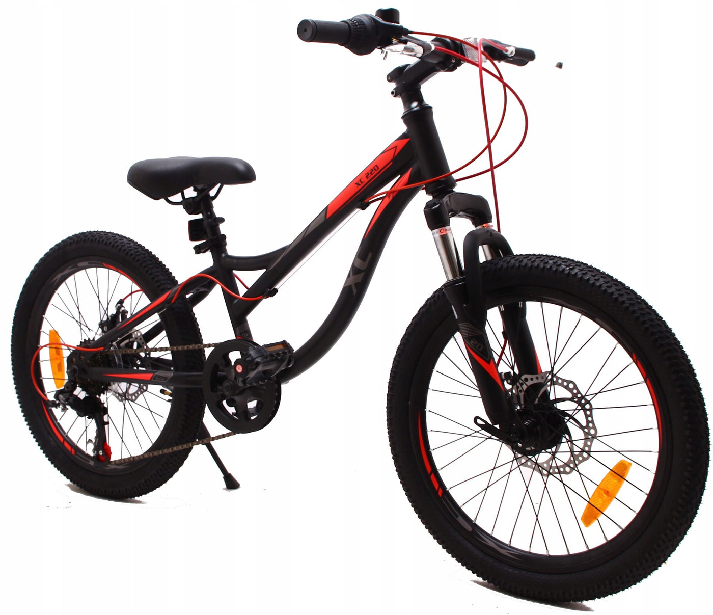 Vaikiškas kalnų dviratis juoda raudona