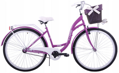 moteriškas miesto dviratis violetinis