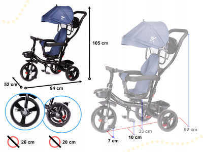 Triratis dviratis, vežimėlis Trike fix Lite