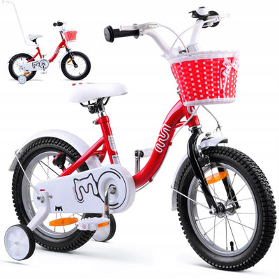 Mergaitiškas dviratis nuo 3 metų RoyalBaby raudonas