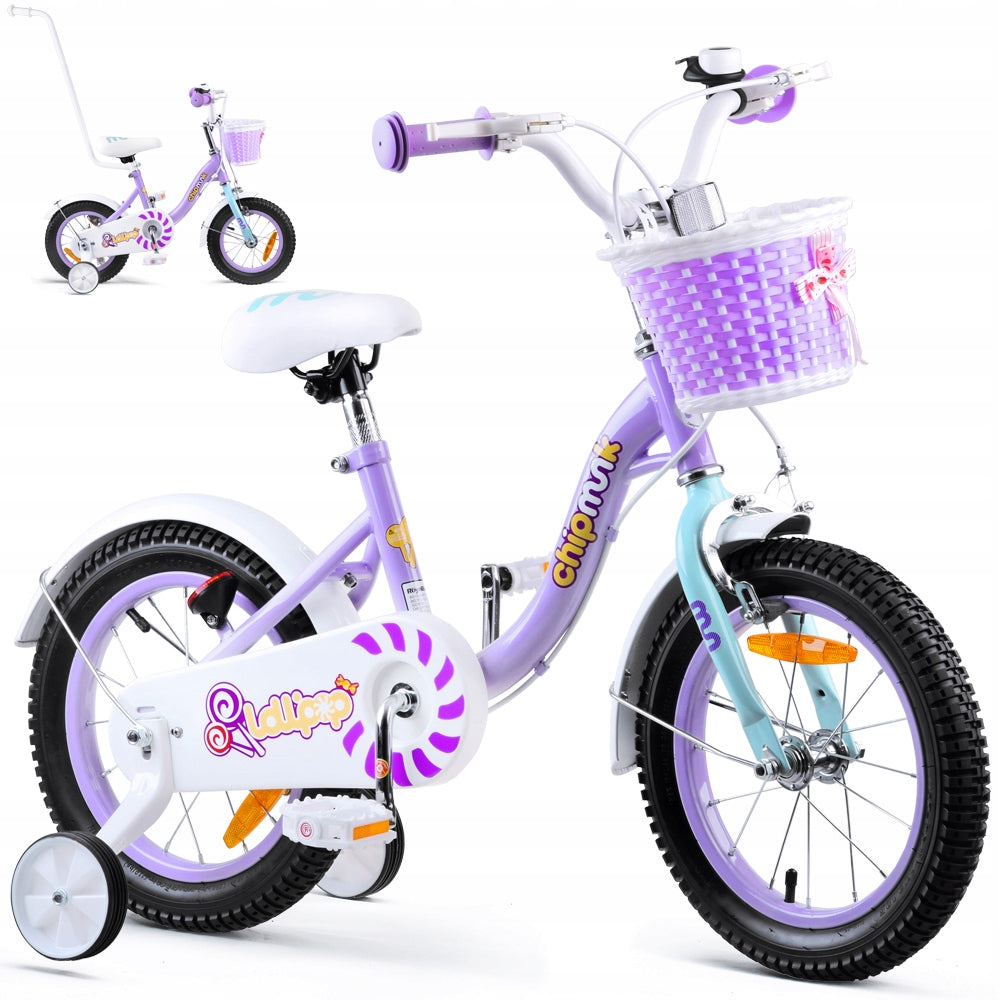 Mergaitiškas dviratis nuo 3 metų RoyalBaby violetinis