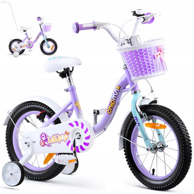 Mergaitiškas dviratis nuo 3 metų RoyalBaby violetinis