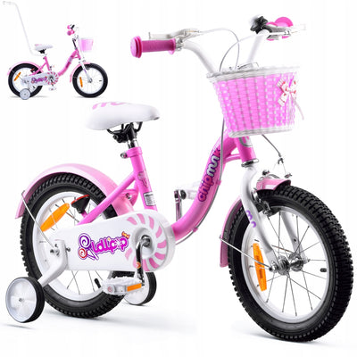 Mergaitiškas dviratis nuo 3 metų RoyalBaby ružavas