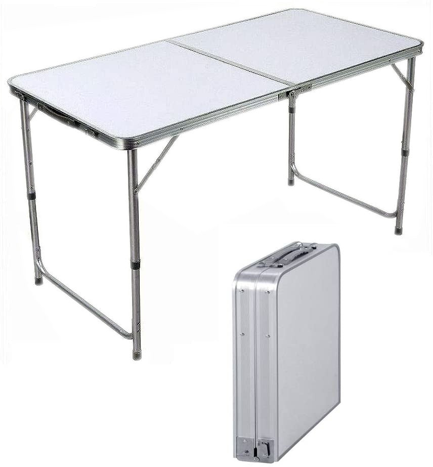 Sulankstomas turistinis stalas 60x120cm su kėdėm