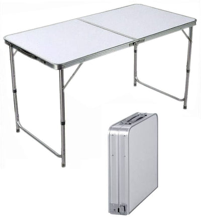 Sulankstomas turistinis stalas 60x120cm su kėdėm