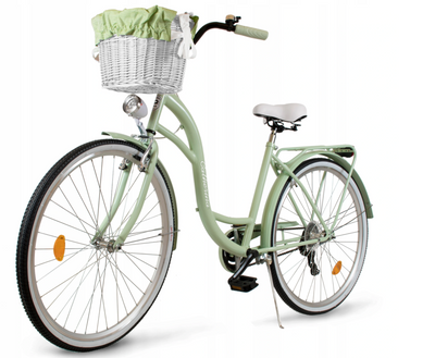 miesto dviratis su krepšeliu catherina Hurtex žalias