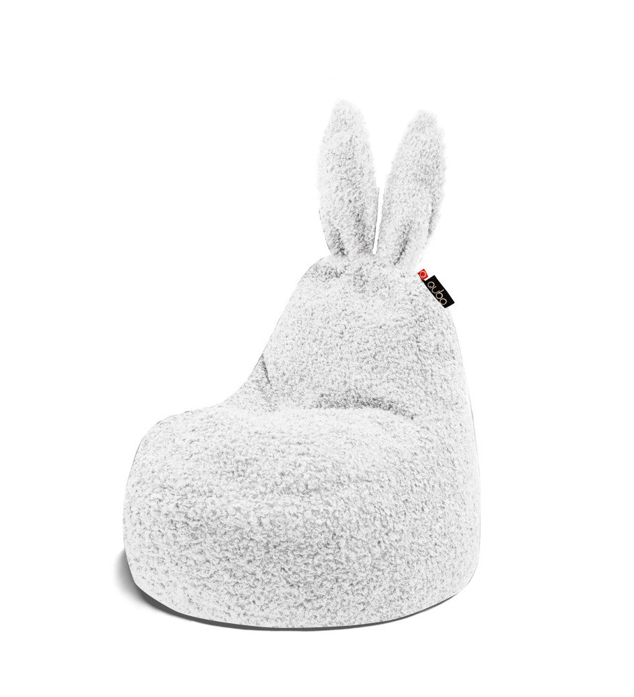 Qubo™ Baby Rabbit Snowdrop FLUFFY FIT sėdmaišis