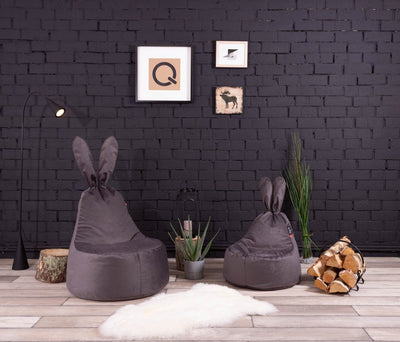 Qubo™ Baby Rabbit Wheat FLUFFY FIT sėdmaišis