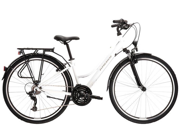 Dviratis Kross Trans 1.0 baltas