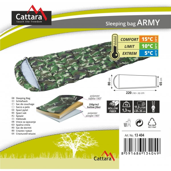 Miegmaišis Cattara Army +5 °C