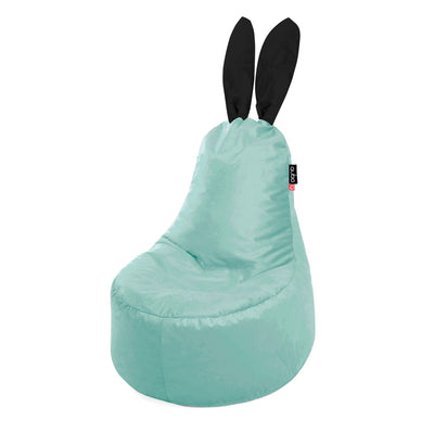 Qubo™ Mommy Rabbit Black Ears Mint VELVET FIT sėdmaišis